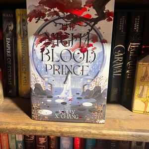 Fairyloot The Night Blood Prince by Molly X. Chang - White, Red, Blue Cover